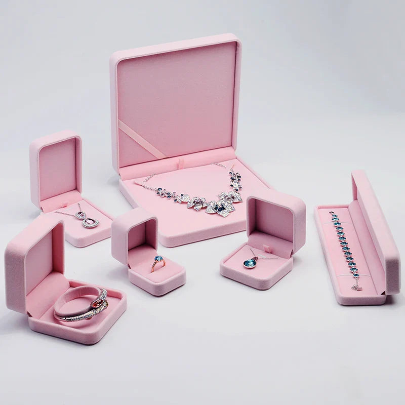 Oirlv Velvet Jewelry Box – Classic Ring, Earring & Necklace Case for Wedding Gift & Display