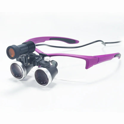 Dental Loupes 2.5X/3.5X Magnification – Binocular Magnifier with 5W Headlight & Cloth Packaging for Medical & Lab Use