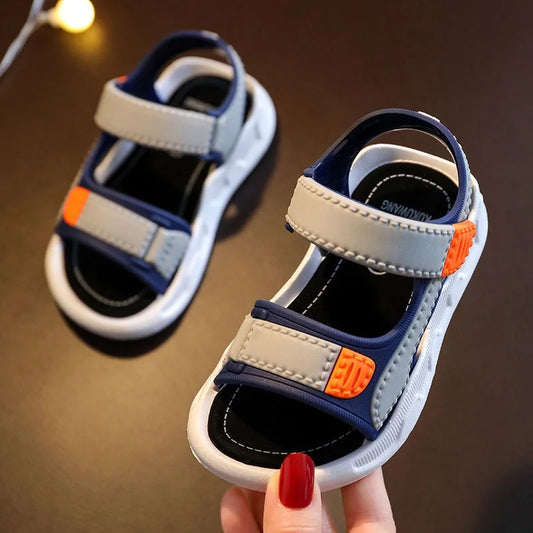 Summer Baby Sandals – Solid Color Soft Sole, Anti-Slip Toddler Shoes for Boys & Girls, Beach Sandals