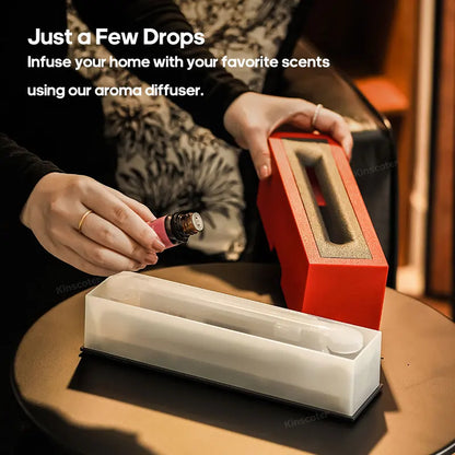 Elevate Your Atmosphere: KINSCOTER Flame Aroma Diffuser - Ultrasonic Cool Mist Maker with LED Flame Lamp - Essential Oil Difusor for Relaxation