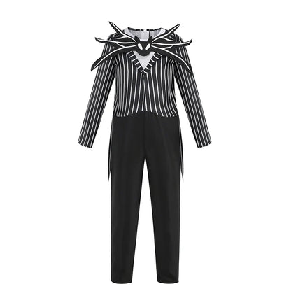 Jack Skellington & Sally Kids Costume - Halloween Cosplay Dress-Up Outfit for Girls & Boys