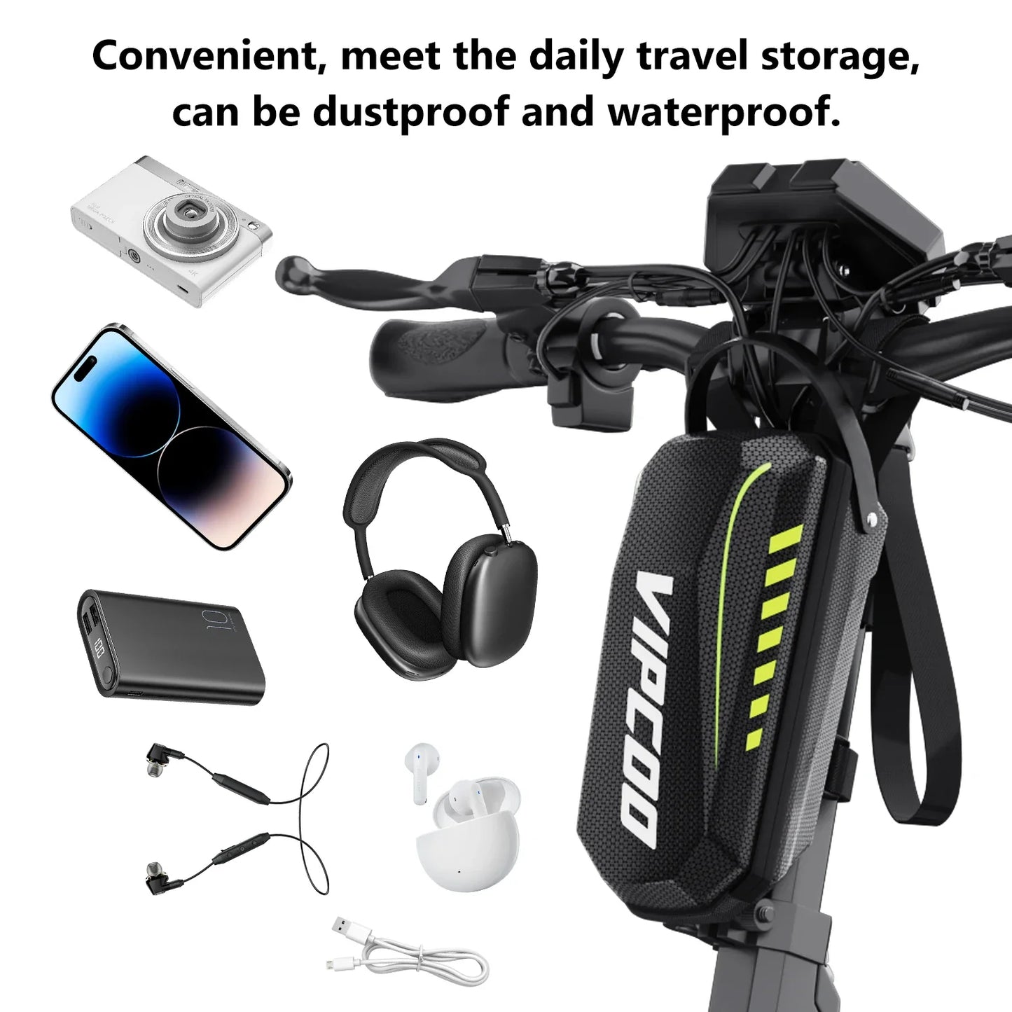 VIPCOO VS1 Electric Scooter – 700W Motor, 48V 13AH Battery, Portable Folding with 10” Off-Road Air Tires