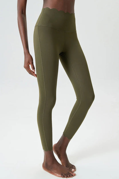 Women’s High Waist Sports Leggings – Solid Color Soft Yoga Pants & Breathable Gym Tights