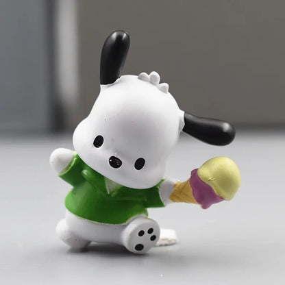 New 5pcs Sanrio Cinnamoroll Action Figures – Kawaii Anime Toy Set for Tabletop Decoration & Kids Gifts