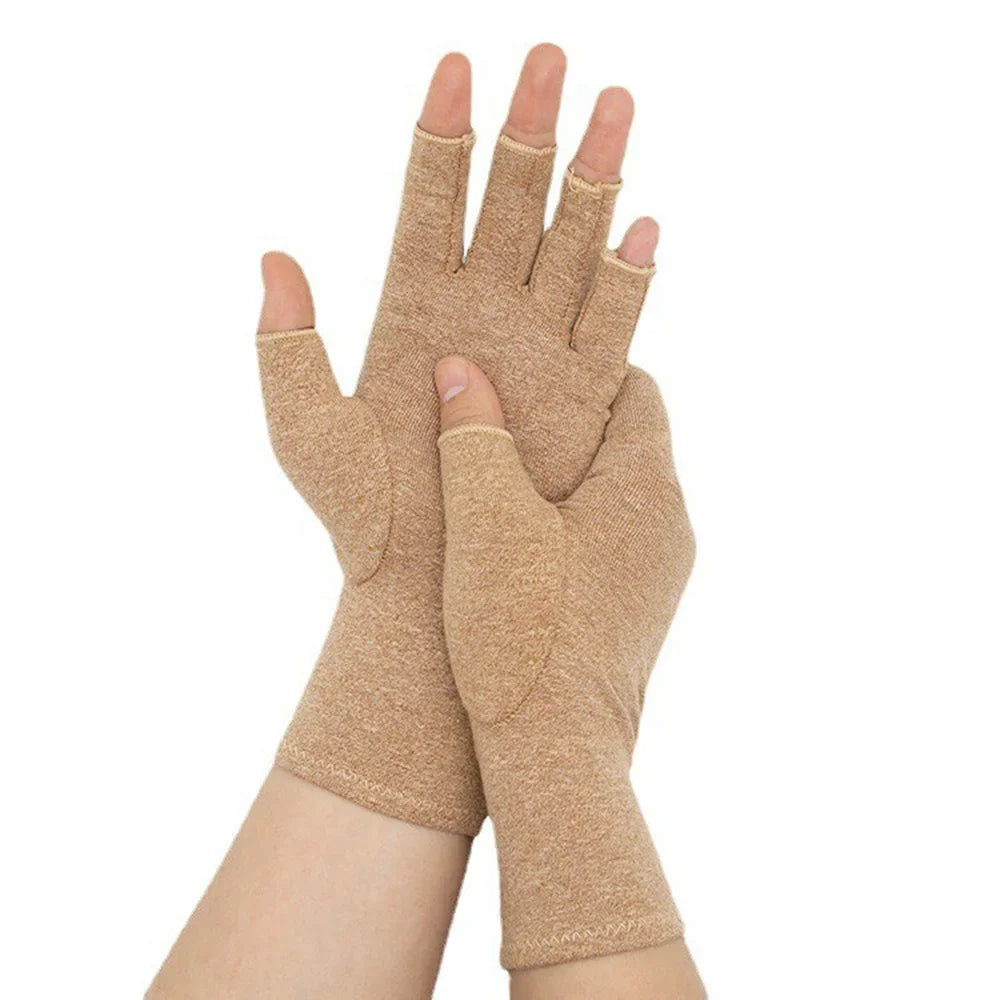 Compression Arthritis Gloves - Half Finger Wrist Support for Joint Pain Relief