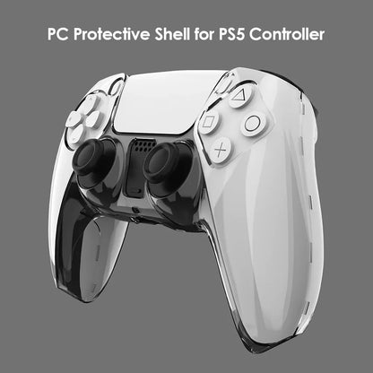 Ultra-Slim Clear PC Cover for PS5 DualSense Controller – Electronic Accessory Protector Case