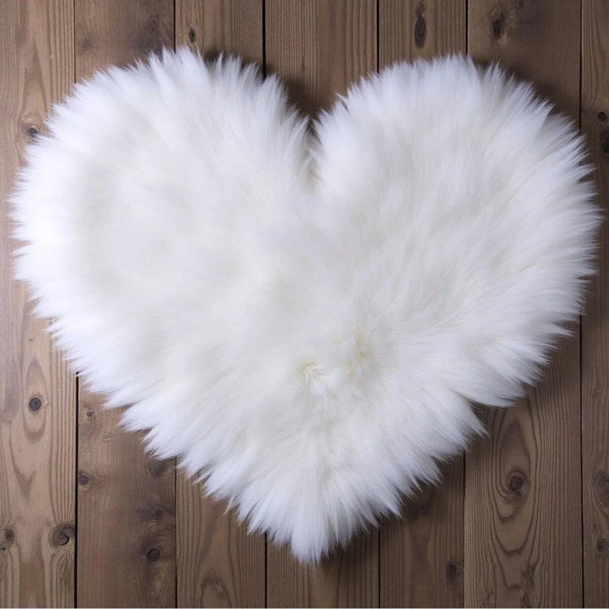 Ylsteed Heart-Shaped Faux Fur Baby Blanket - Soft Newborn Photography Prop & Photo Shoot Background Mat