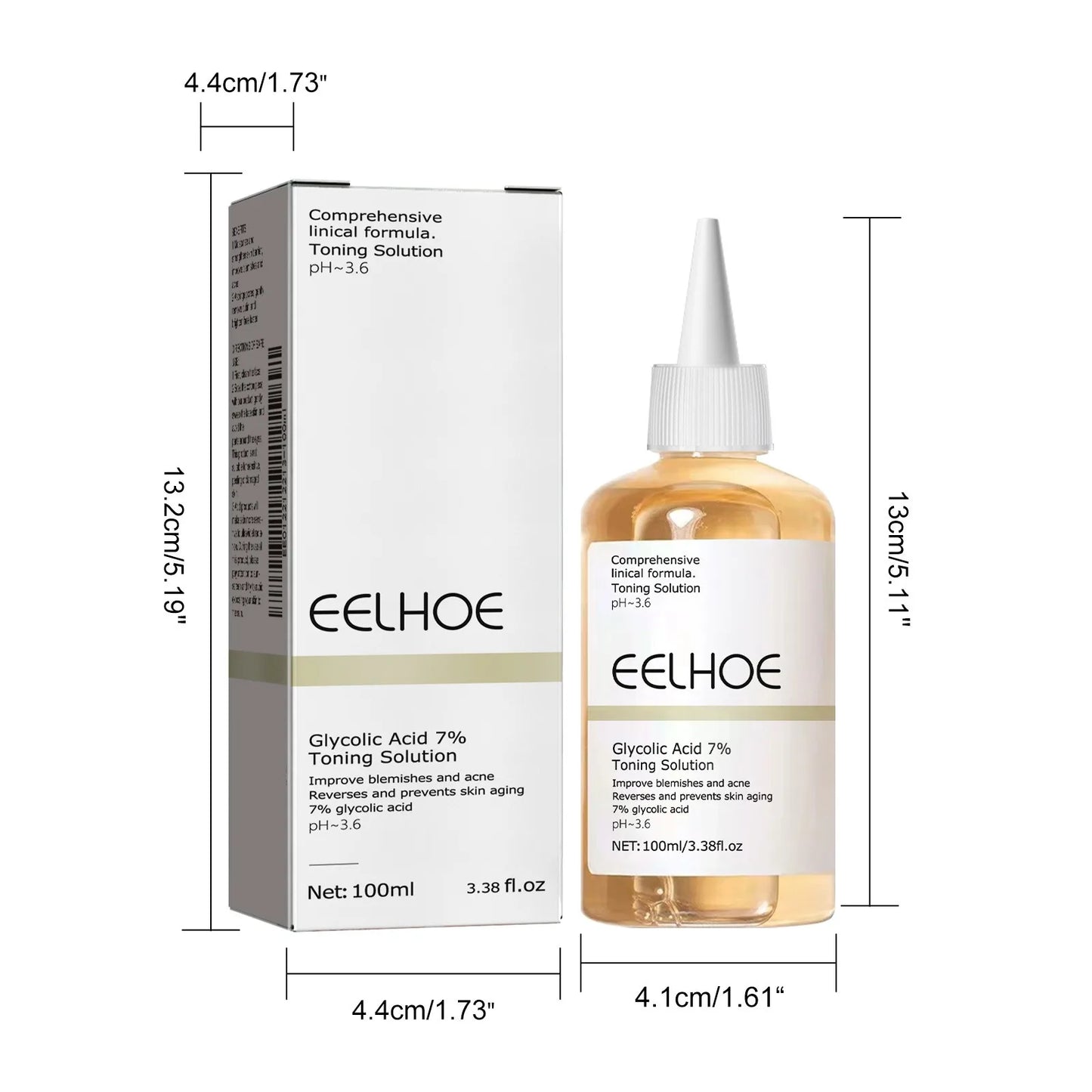 100ML Glycolic Acid Toner – Ordinary Acne Remover, Lifting & Firming, Wrinkle Reduction, Glowing Facial Skincare Gift