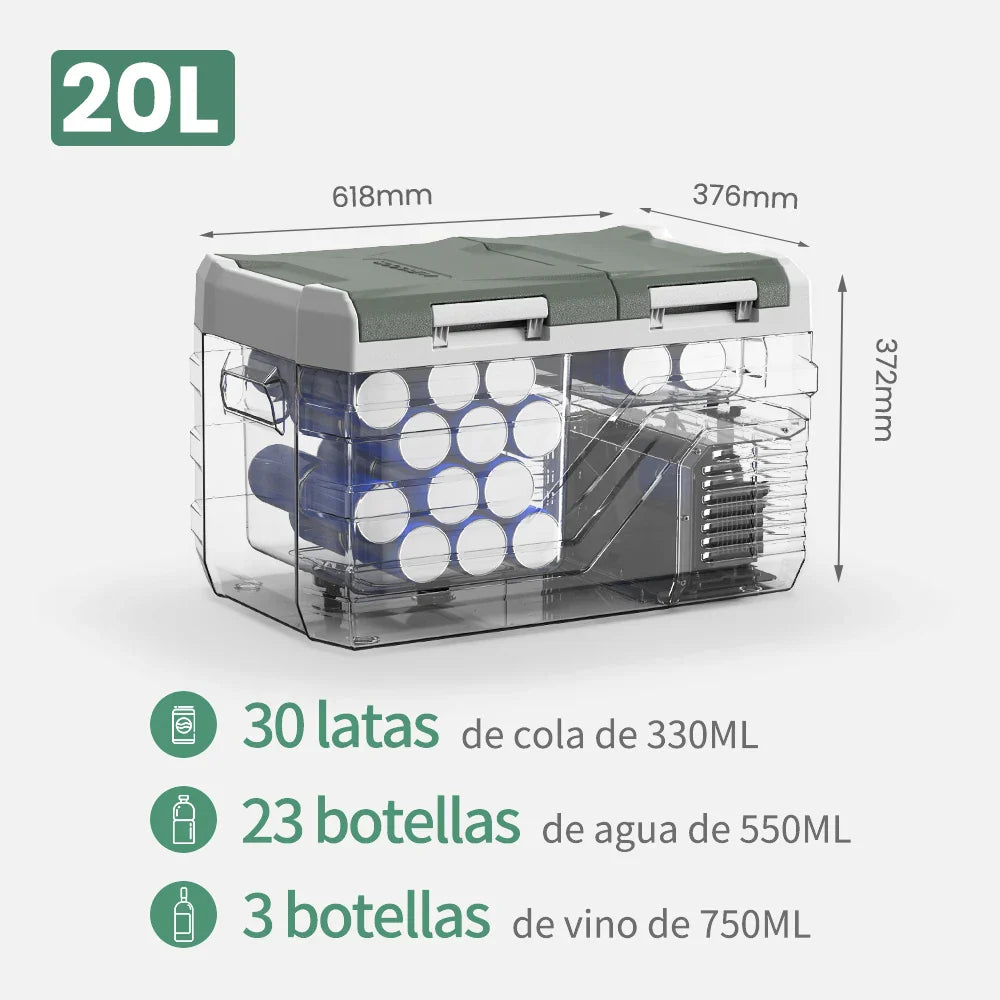 Alpicool NLS 20L/30L/40L Portable Car Refrigerator – 12V Mini Fridge Freezer with Compressor for Camping, Travel & Outdoor Use
