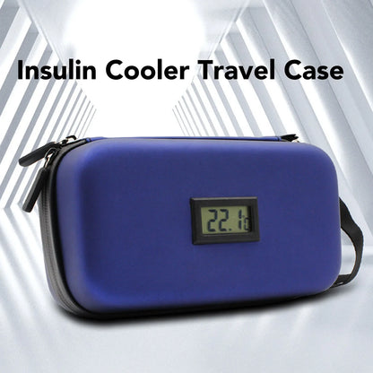 Compact Insulin Cooler Travel Case with Temperature Display and Heat Insulation for Diabetic Supplies