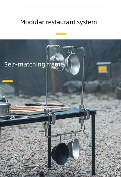 Outdoor Portable IGT Table Light Pole Bracket – Stainless Steel Camping Desktop Accessory