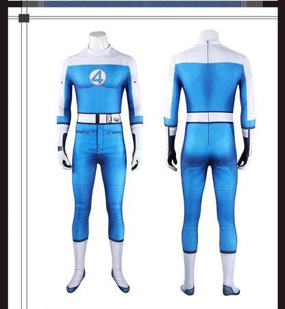 Fantastic Four Thing & Reed Richards Cosplay Costume – Blue Invisible Man Jumpsuit for Halloween & Superhero Events
