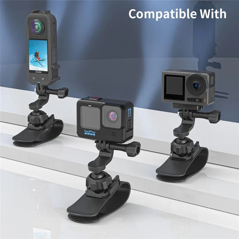Car Camera Mount Sun Visor Clip – Holder for GoPro Hero 9-13, DJI Osmo Action 3-5 & Insta360 X3/X4 Accessories