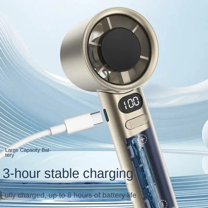 Portable Mini Bladeless Hand Fan – USB Rechargeable Handheld Personal Fan with 120-Speed High-Speed Airflow, Electric Cooling Fan