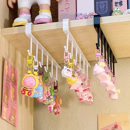 Iron Keychain Display Rack - Multifunctional Jewelry, Accessory & Kitchen Hook Storage Organizer