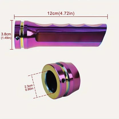Universal Aluminum Alloy Car Handbrake Handle Sleeve - Seven-Color Gear Shift & Handbrake Rod Cover
