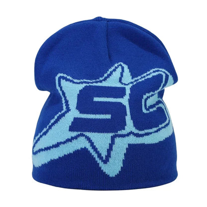 Y2K Letter Knitted Beanie Cap – Unisex Winter Autumn Warm Ski Skullcap, Hip Hop Streetwear Ear Cover Hat for Men & Women