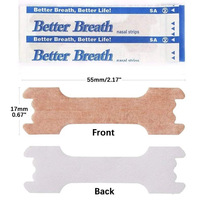 500/300/100PCS Breath Nasal Strips – Anti-Snore Nose Patches for Easier Breathing & Better Sleep