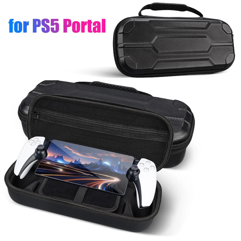 Carrying Case for Sony PS5 PlayStation Portal – Shockproof Protective Storage Bag & Shell for PS Portal Accessories