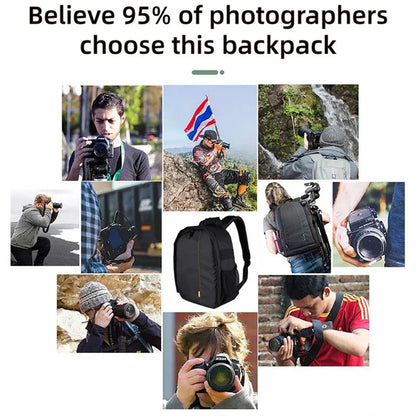 Outdoor Camera Backpack – Waterproof Digital Shoulder Bag for DSLR – Fits Canon, Nikon, Sony – Photo Knapsack Case