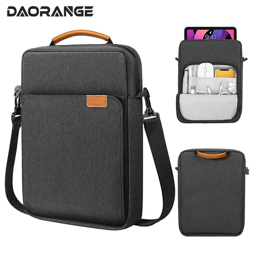 Waterproof Laptop Handbag Cover for MacBook Air and Pro - Multi-Pocket Notebook Bag for 9 to 13 Inch Tablets, 11-13 Inch