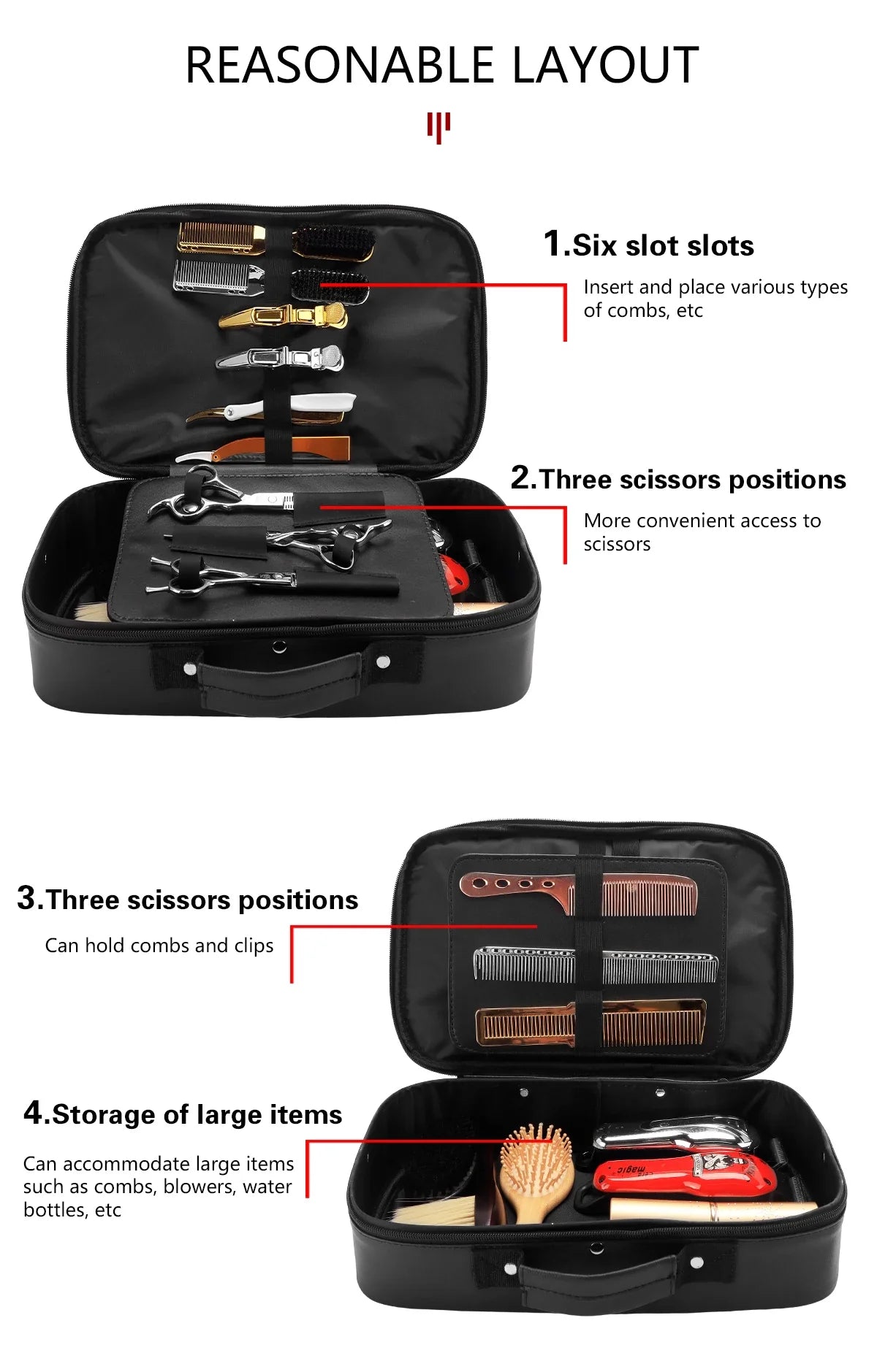 Salon Barber Tool Storage Bag — Portable Scissor & Makeup Case for Beauty and Hair Product Organization