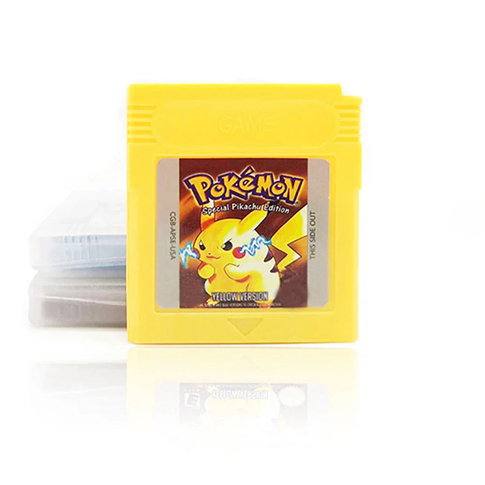 Pokémon GBC 16-Bit Game Cartridges – Red, Blue, Crystal, Gold, Silver, Green & Yellow for Game Boy Color