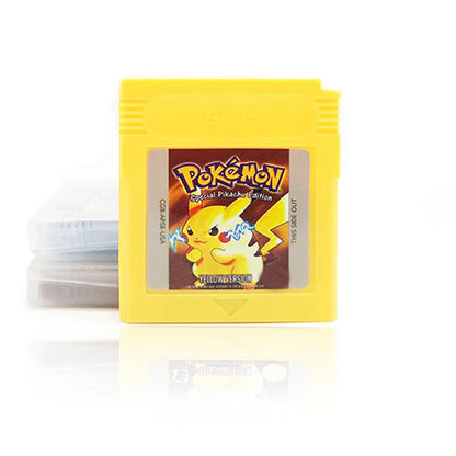 Pokémon GBC 16-Bit Game Cartridges – Red, Blue, Crystal, Gold, Silver, Green & Yellow for Game Boy Color