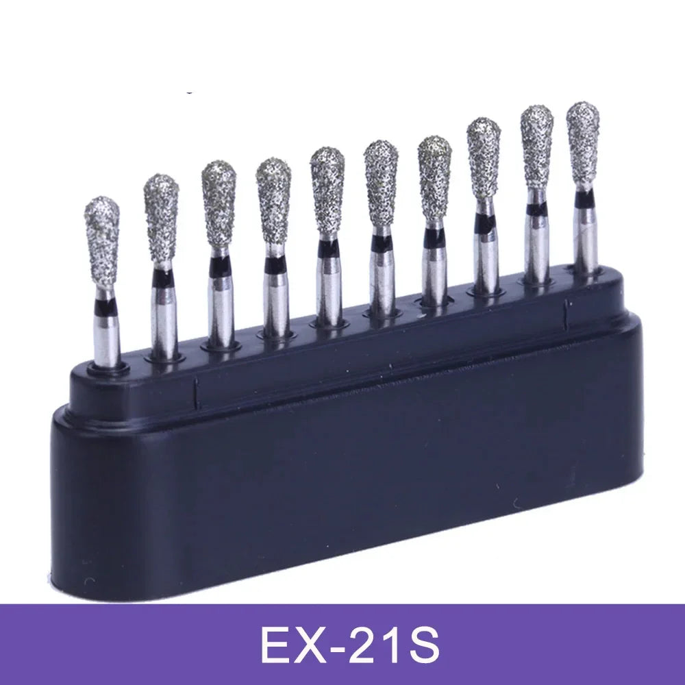 AZDENT Dental Diamond Burs Kit – Multiple Models with Black Storage Box for High-Speed Handpiece