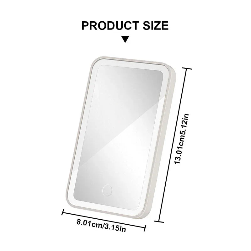 SEAMETAL Rechargeable LED Makeup Mirror : Car Interior Sun Visor Plate for Girls & Women - Universal Vanity Mirror with Fill Light