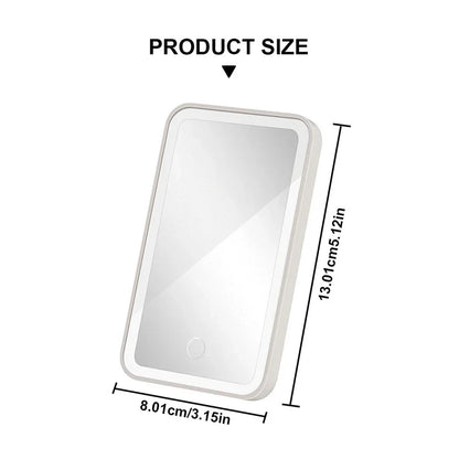 SEAMETAL Rechargeable LED Makeup Mirror : Car Interior Sun Visor Plate for Girls & Women - Universal Vanity Mirror with Fill Light
