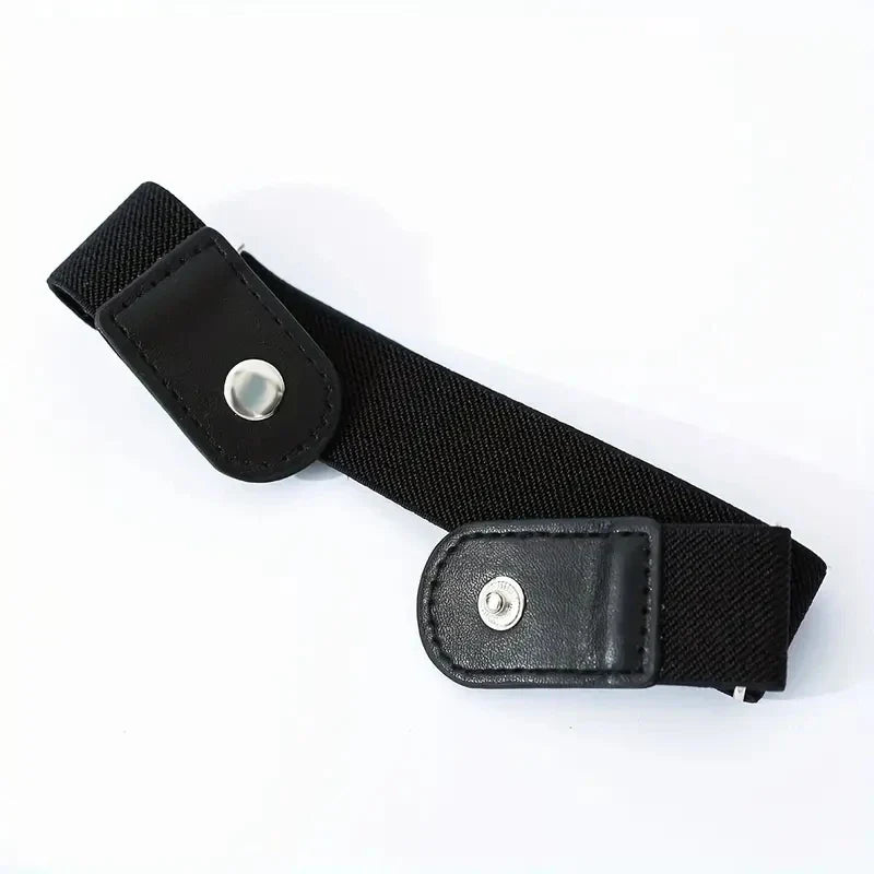 2pcs/set No Buckle Elastic Belt - Unisex Stretch Belt for Pants, Jeans - Casual, Buckle-Free, Adjustable, Invisible Belt for Women/Men