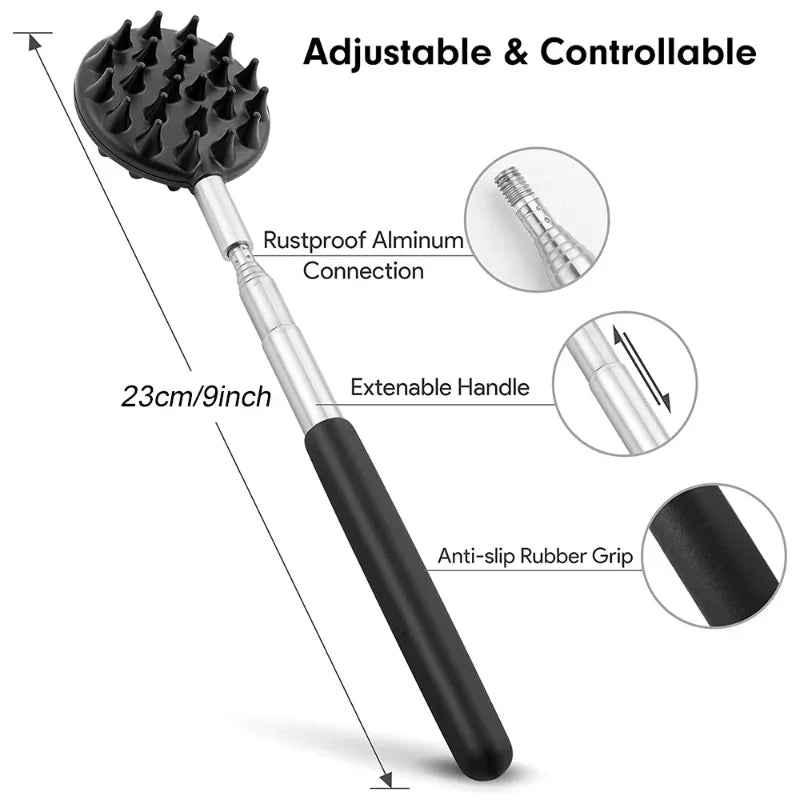 3Pcs/Set Telescopic Back Scratcher Massager Kit - Extendable Scratching Tool for Itch Relief and Relaxation