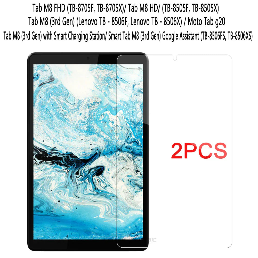 2PCS Tempered Glass Screen Protector for Lenovo Tab P11 Gen 2, M10 FHD Plus, M9, M8, M7, Legion Y700, Xiaoxin Pad 2024, YOGA 11