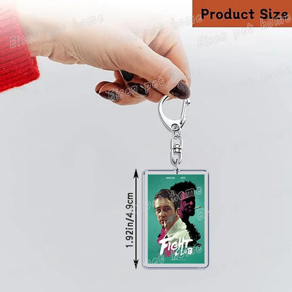 Classic Movie Keychains – Jaws, Fight Club, Avatar Pendant Key Rings for Bags & Fan Gifts