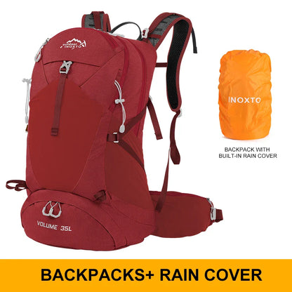 35L Mountaineering Backpack - Waterproof Outdoor Sports Bag for Men & Women, Camping & Hiking Rain Gear