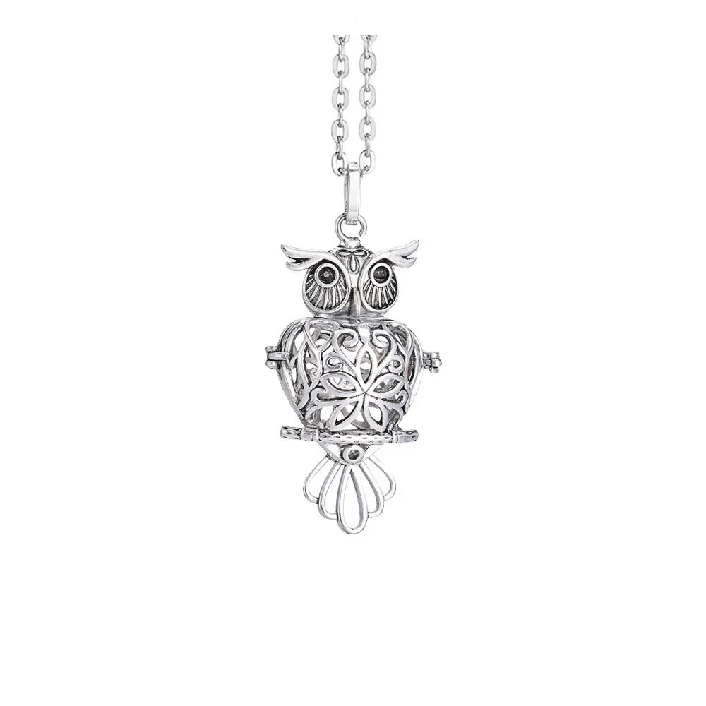 Vintage Mexico Angel Ball Chime Necklace – Antique Locket Aromatherapy Essential Oil Diffuser