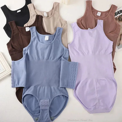 2025 Women’s Zipper Bodysuit Shapewear – Tummy Control Waist Trainer Slimming Corset Top