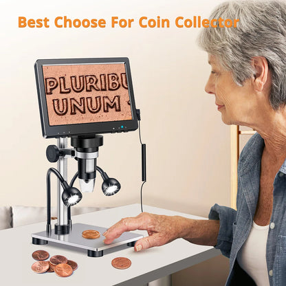 Hayve 7" Digital Microscope – 1200X Zoom, 12MP HD Camera Magnifier for Soldering & Phone Repair