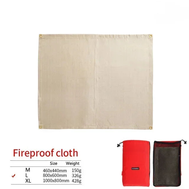 Outdoor Camping Fireproof Mat – Flame Retardant Picnic, Barbecue & Insulation Blanket, High-Temperature Fiberglass Mat