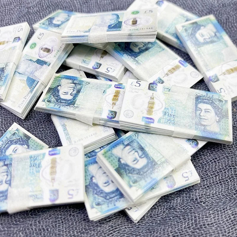 5PCS Mini Dollar & Euro Fake Money Banknotes – Miniature Props for Kids Dollhouse & Decoration