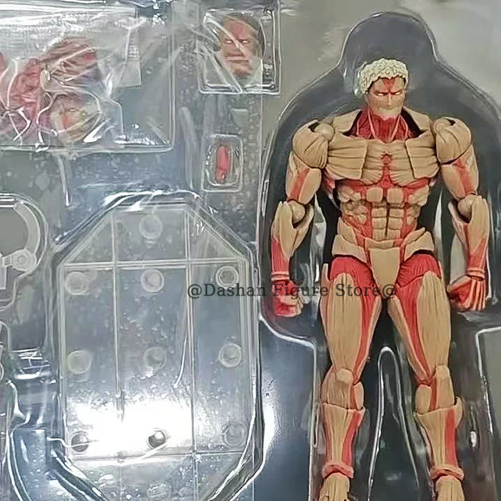 Attack on Titan Revoltech Action Figure – Armored Titan Reiner Braun PVC Model Toy Collectible