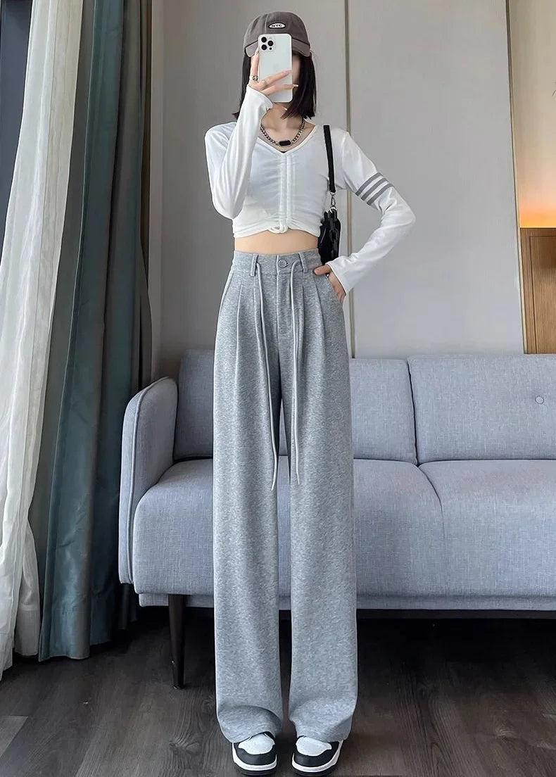 Women’s High Waist Straight Leg Pants – Chic Elegant Casual Trousers for Stylish Outfits