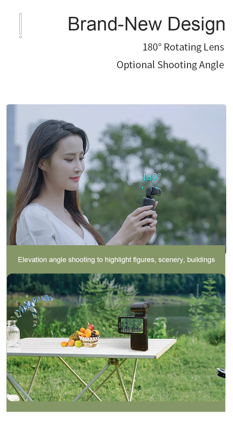 Ordro M3 Pocket Digital Camcorder — 5K 30FPS with Image Stabilization & Large Screen, Handy Travel Vlog Camera