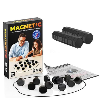 Magnetic Stones Party Strategy Game – Interactive Magnet Board Game for Family, Kids & Adults, High-Quality Portable Magnetic Game Set (3.4cm Pieces)
