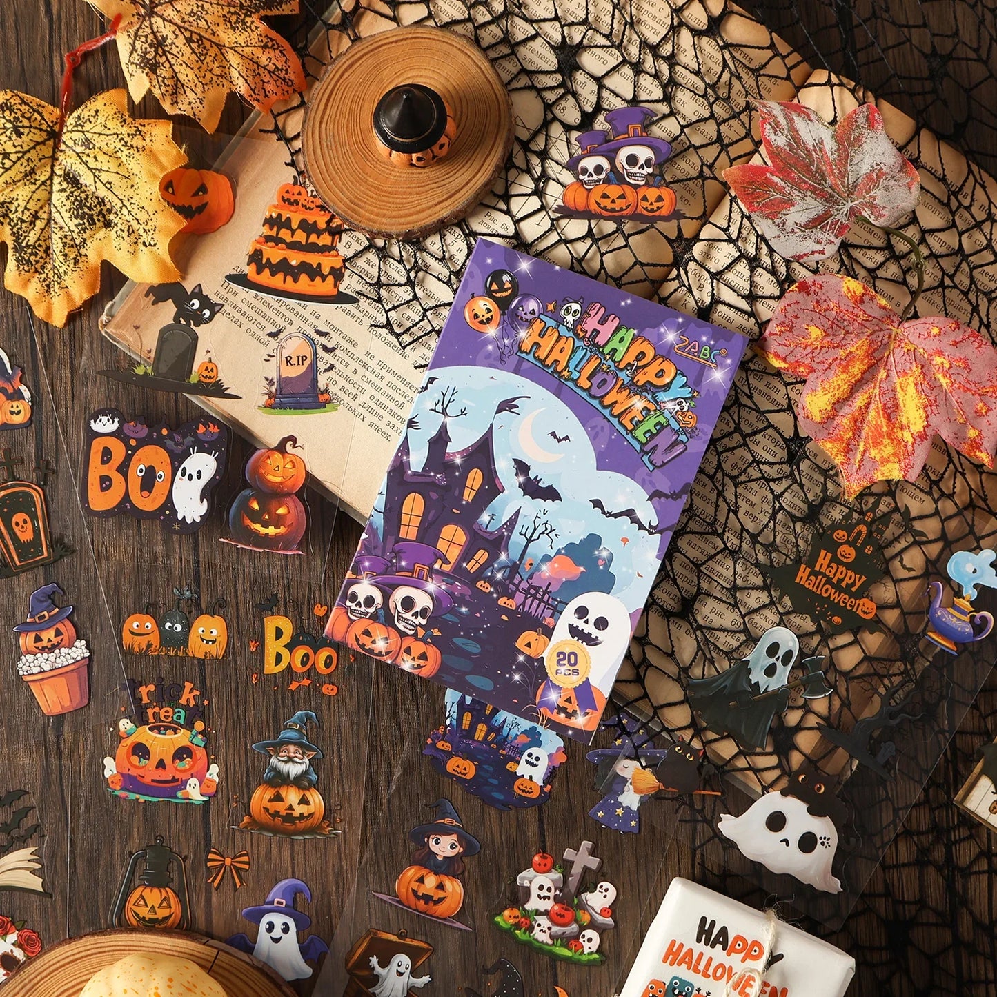 Halloween Sticker Book - Decorative Scrapbooking Stickers for Diaries, Albums & Stationery