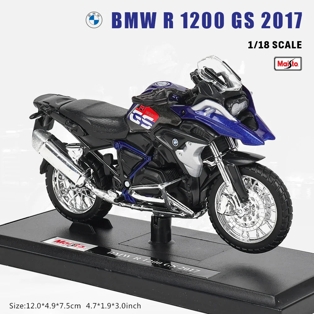 Maisto 1:18 Alloy Motorcycle Model – Yamaha MT-07/MT-10, Ducati, Kawasaki, KTM, Suzuki, BMW