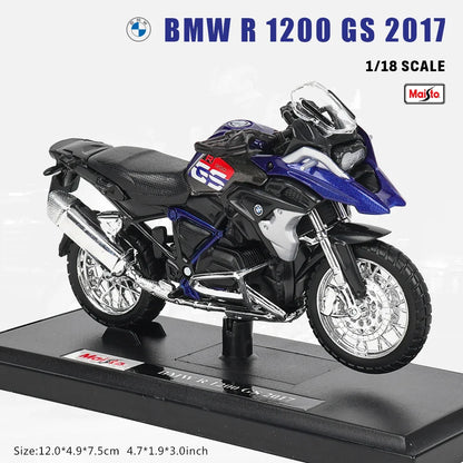 Maisto 1:18 Alloy Motorcycle Model – Yamaha MT-07/MT-10, Ducati, Kawasaki, KTM, Suzuki, BMW