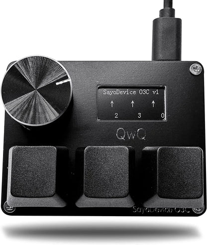 O3C SayoDevice OSU O3C Rapid Trigger Hall Switches – Magnetic Pink Keyboard Switches with Knob, Screen Copy & Paste Shortcut