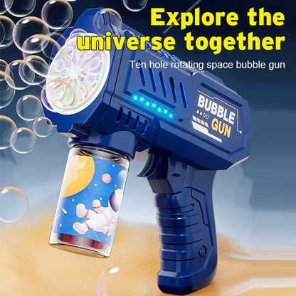 Fully Automatic Rocket Bubble Gun – Outdoor Bubble Blower with Liquid for Kids Beach Toy Gifts